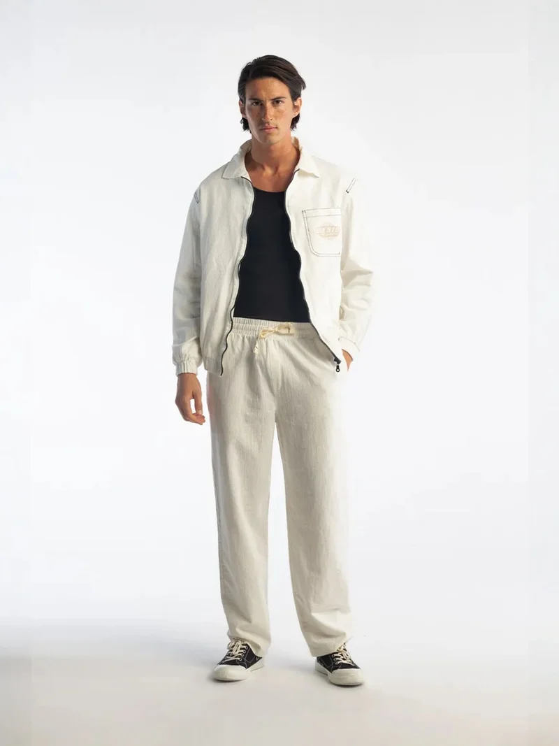 Giesto GIESTO Straight Leg Pants with Drawstring Waist
